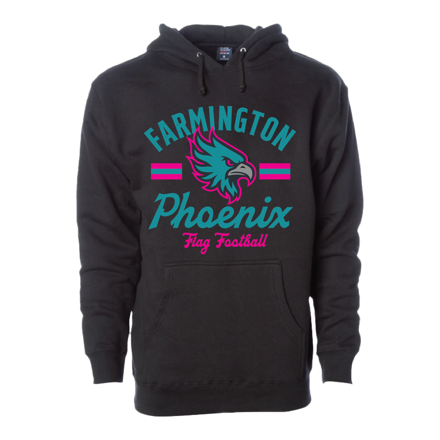 Retro Mascot Farmington Phoenix Flag Football - Adult | Youth Hoodie