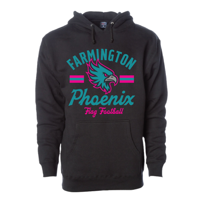Retro Mascot Farmington Phoenix Flag Football - Adult | Youth Hoodie