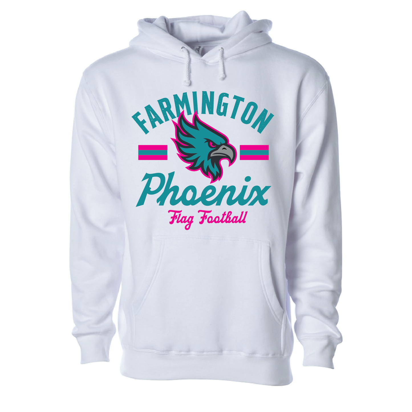 Retro Mascot Farmington Phoenix Flag Football - Adult | Youth Hoodie
