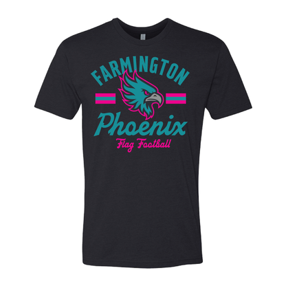 Retro Mascot Farmington Phoenix Flag Football - Mens | Womens | Youth CVC T-Shirt