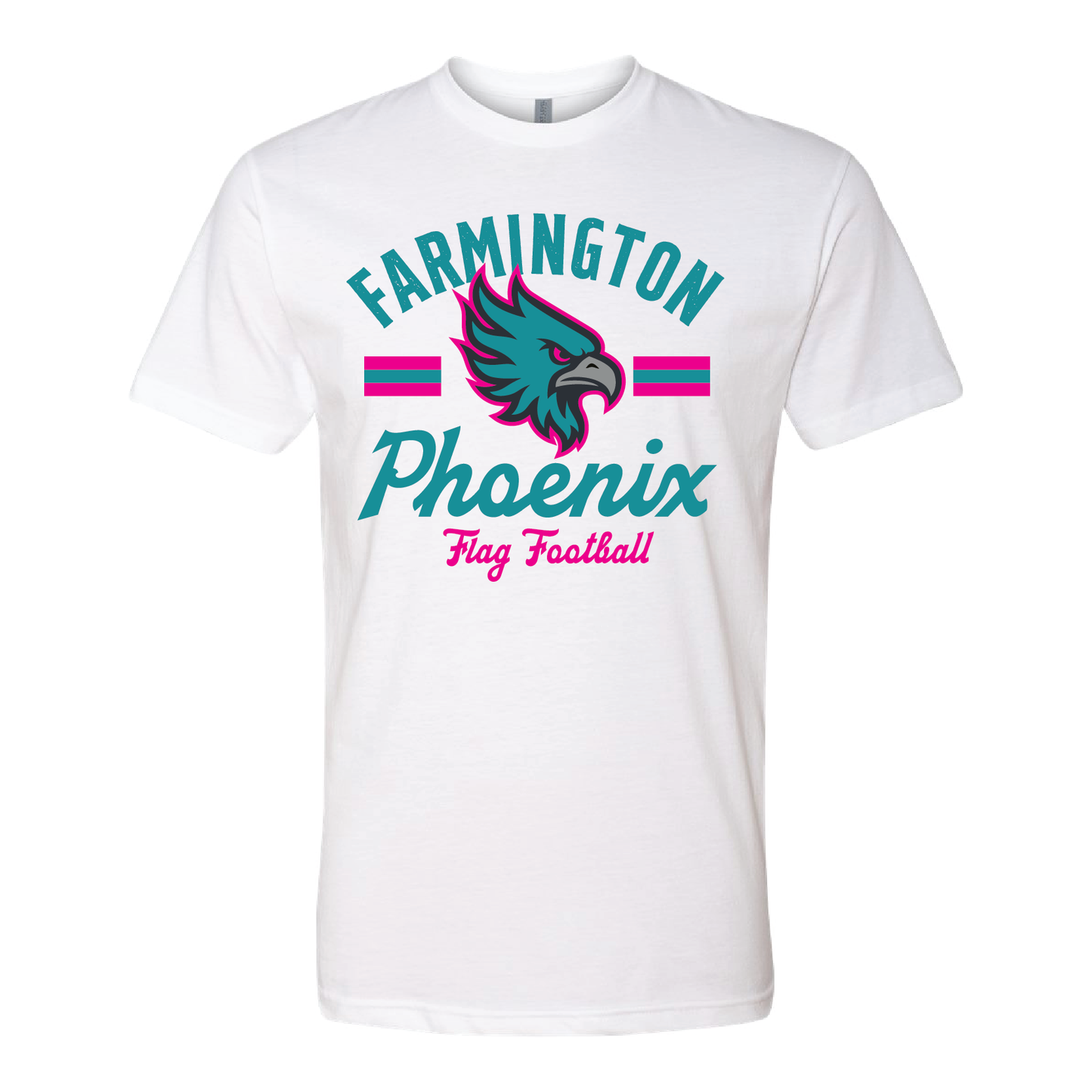 Retro Mascot Farmington Phoenix Flag Football - Mens | Womens | Youth CVC T-Shirt