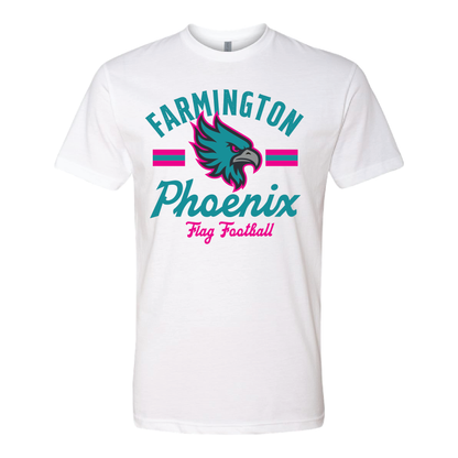 Retro Mascot Farmington Phoenix Flag Football - Mens | Womens | Youth CVC T-Shirt