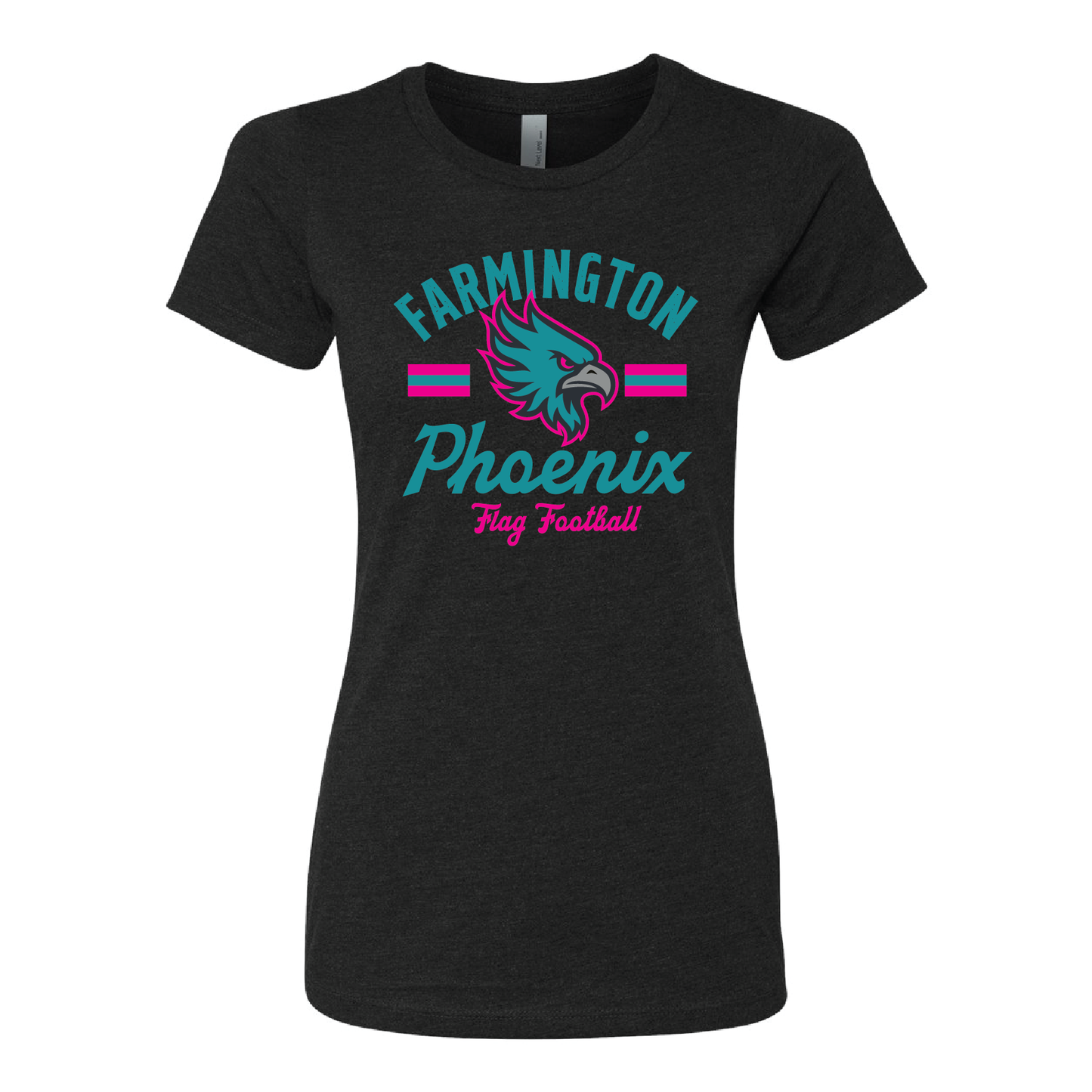 Retro Mascot Farmington Phoenix Flag Football - Mens | Womens | Youth CVC T-Shirt