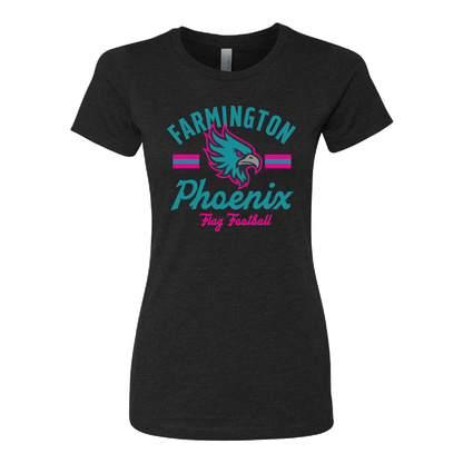 Retro Mascot Farmington Phoenix Flag Football - Mens | Womens | Youth CVC T-Shirt