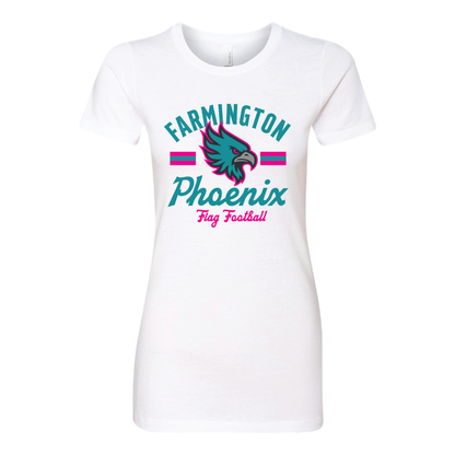 Retro Mascot Farmington Phoenix Flag Football - Mens | Womens | Youth CVC T-Shirt