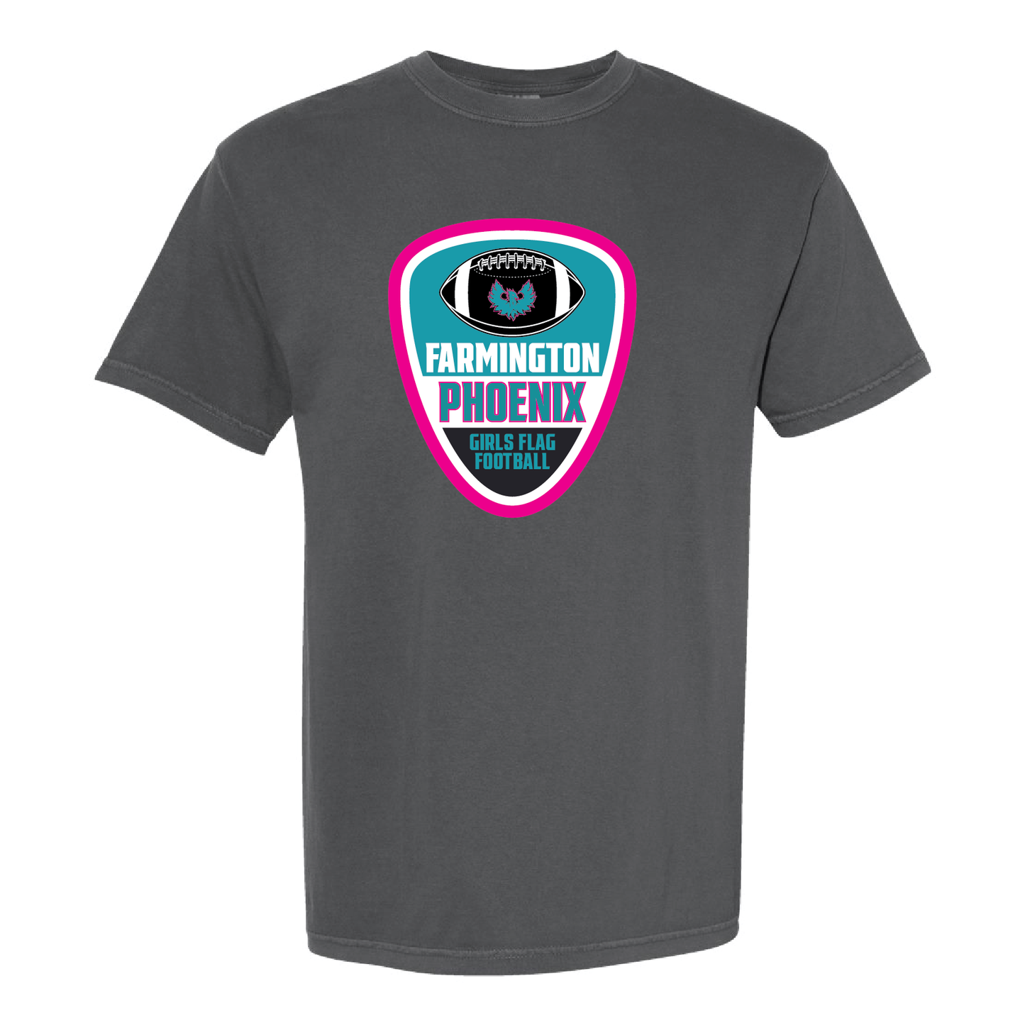 Farmington Phoenix Girls Flag Football  - Mens | Womens Heavy Weight Cotton T-shirt