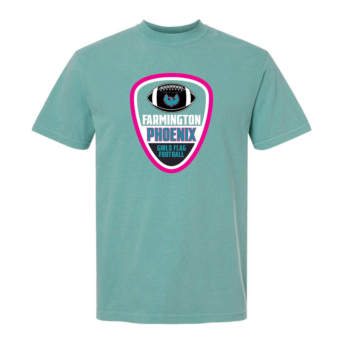 Farmington Phoenix Girls Flag Football  - Mens | Womens Heavy Weight Cotton T-shirt