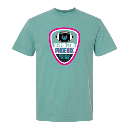 Farmington Phoenix Girls Flag Football  - Mens | Womens Heavy Weight Cotton T-shirt