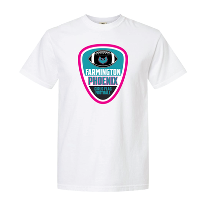 Farmington Phoenix Girls Flag Football  - Mens | Womens Heavy Weight Cotton T-shirt