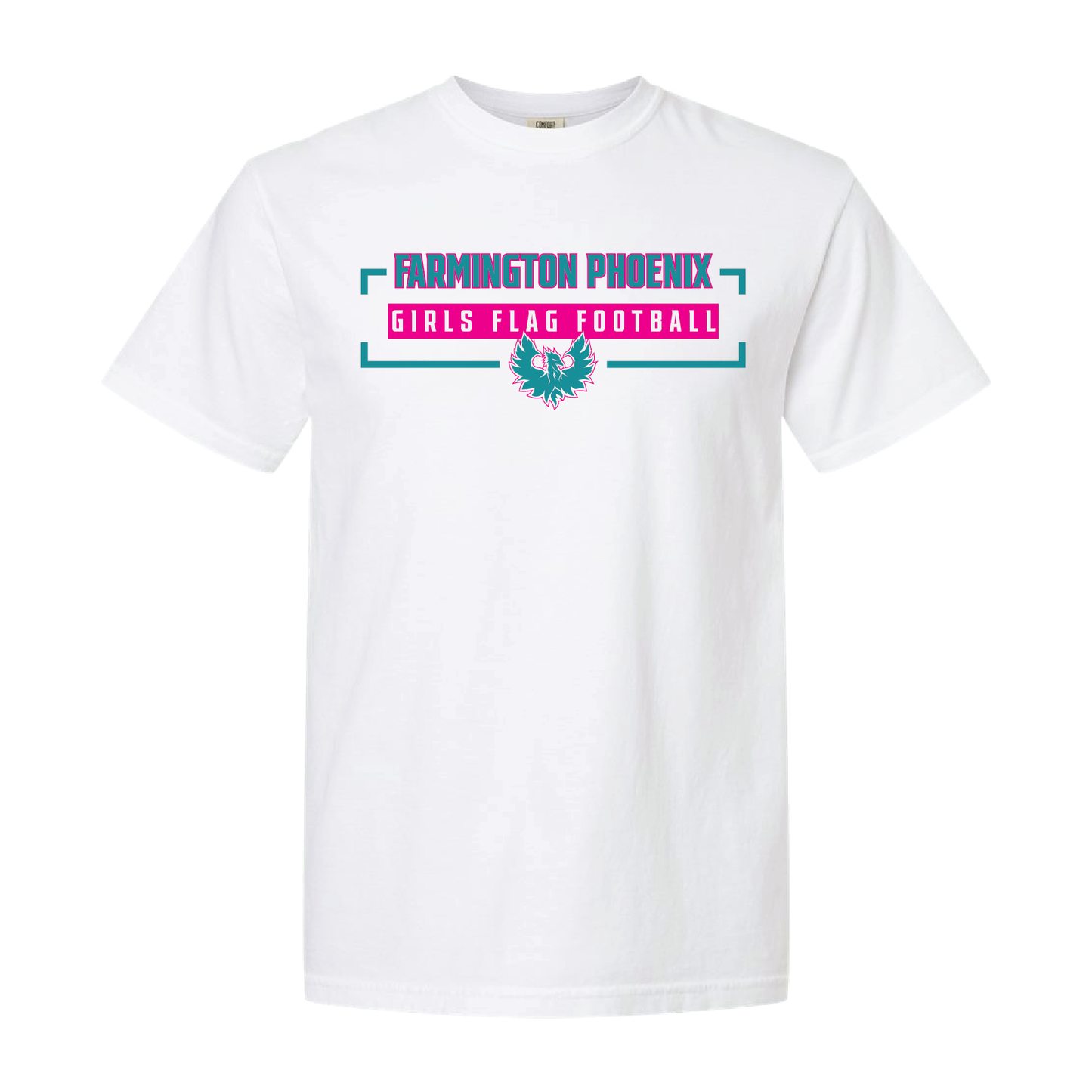 Farmington Phoenix Flag Football - Mens | Womens Heavy Weight Cotton T-shirt