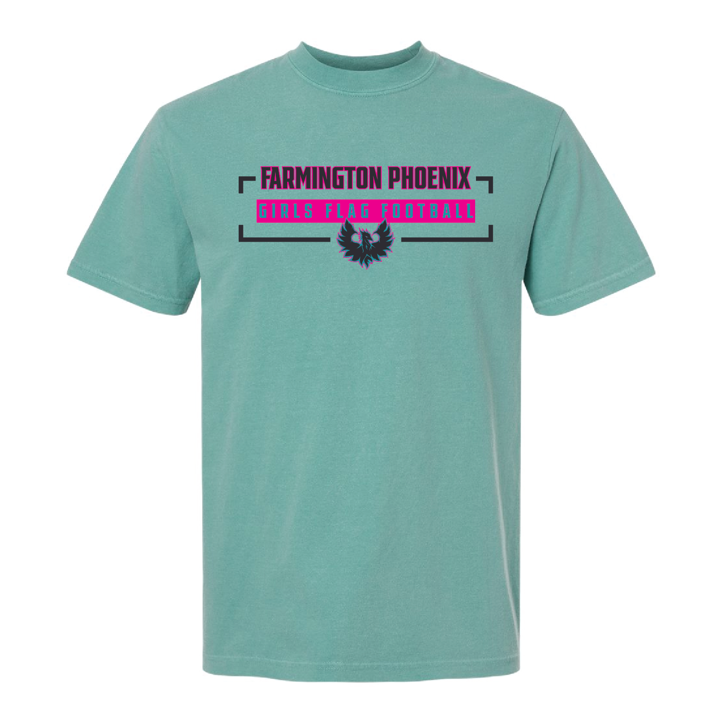 Farmington Phoenix Flag Football - Mens | Womens Heavy Weight Cotton T-shirt