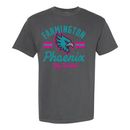 Retro Mascot Farmington Phoenix Flag Football - Mens | Womens Heavy Weight Cotton T-shirt