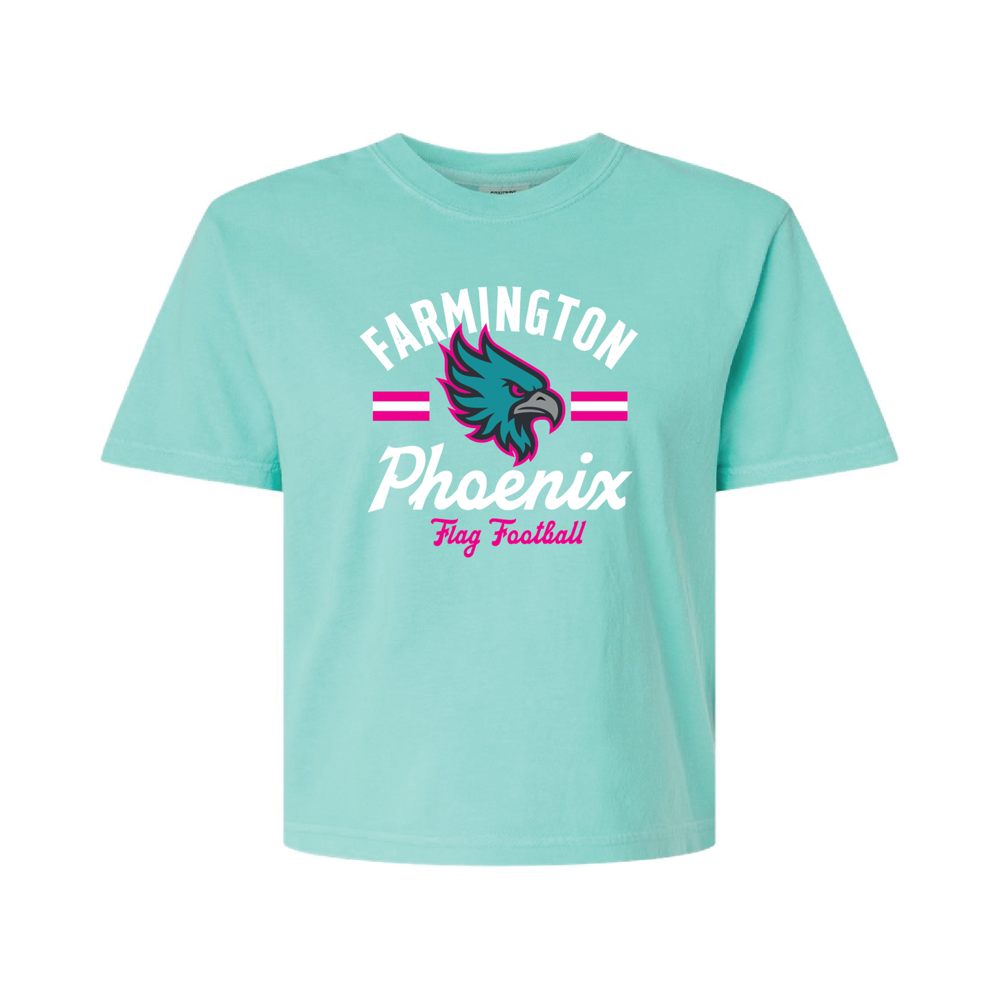 Retro Mascot Farmington Phoenix Flag Football - Mens | Womens Heavy Weight Cotton T-shirt