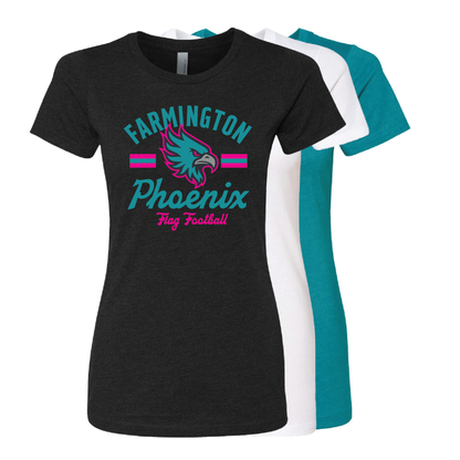 Retro Mascot Farmington Phoenix Flag Football - Mens | Womens | Youth CVC T-Shirt