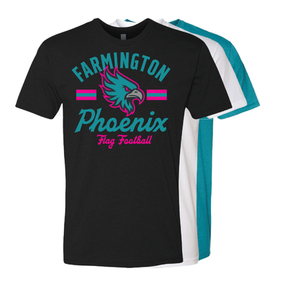 Retro Mascot Farmington Phoenix Flag Football - Mens | Womens | Youth CVC T-Shirt