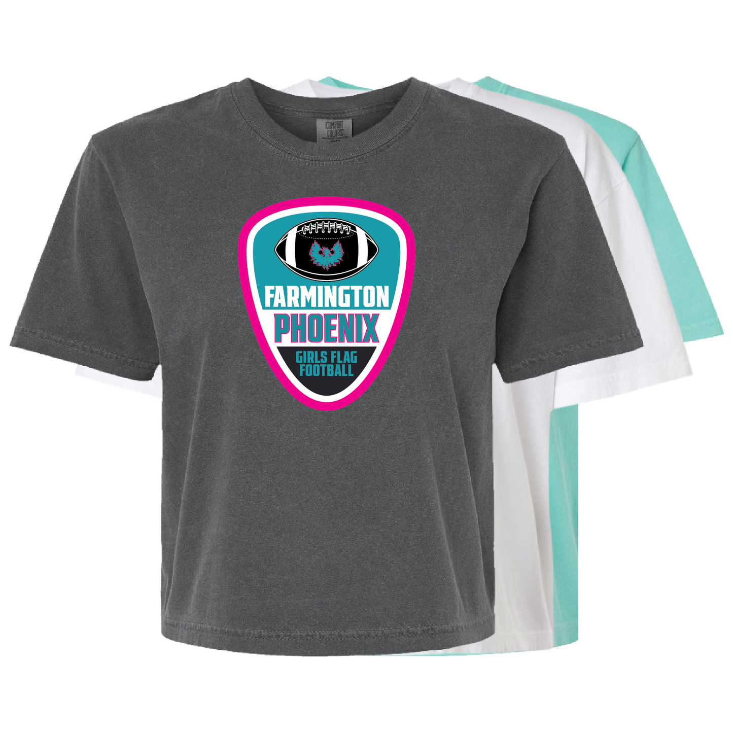 Farmington Phoenix Girls Flag Football  - Mens | Womens Heavy Weight Cotton T-shirt
