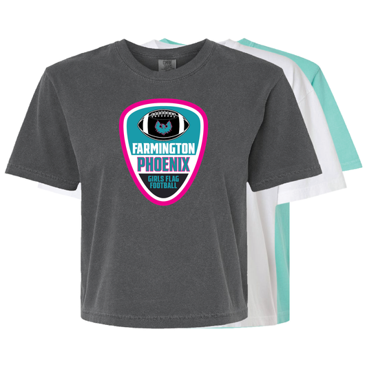 Farmington Phoenix Girls Flag Football  - Mens | Womens Heavy Weight Cotton T-shirt
