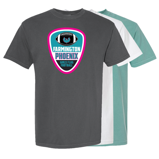 Farmington Phoenix Girls Flag Football  - Mens | Womens Heavy Weight Cotton T-shirt
