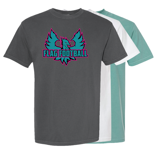 Phoenix Logo Flag Football  - Mens | Womens Heavy Weight Cotton T-shirt