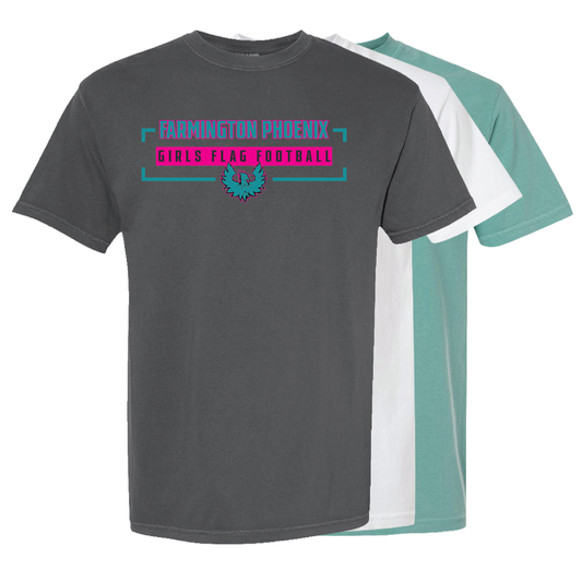 Farmington Phoenix Flag Football - Mens | Womens Heavy Weight Cotton T-shirt