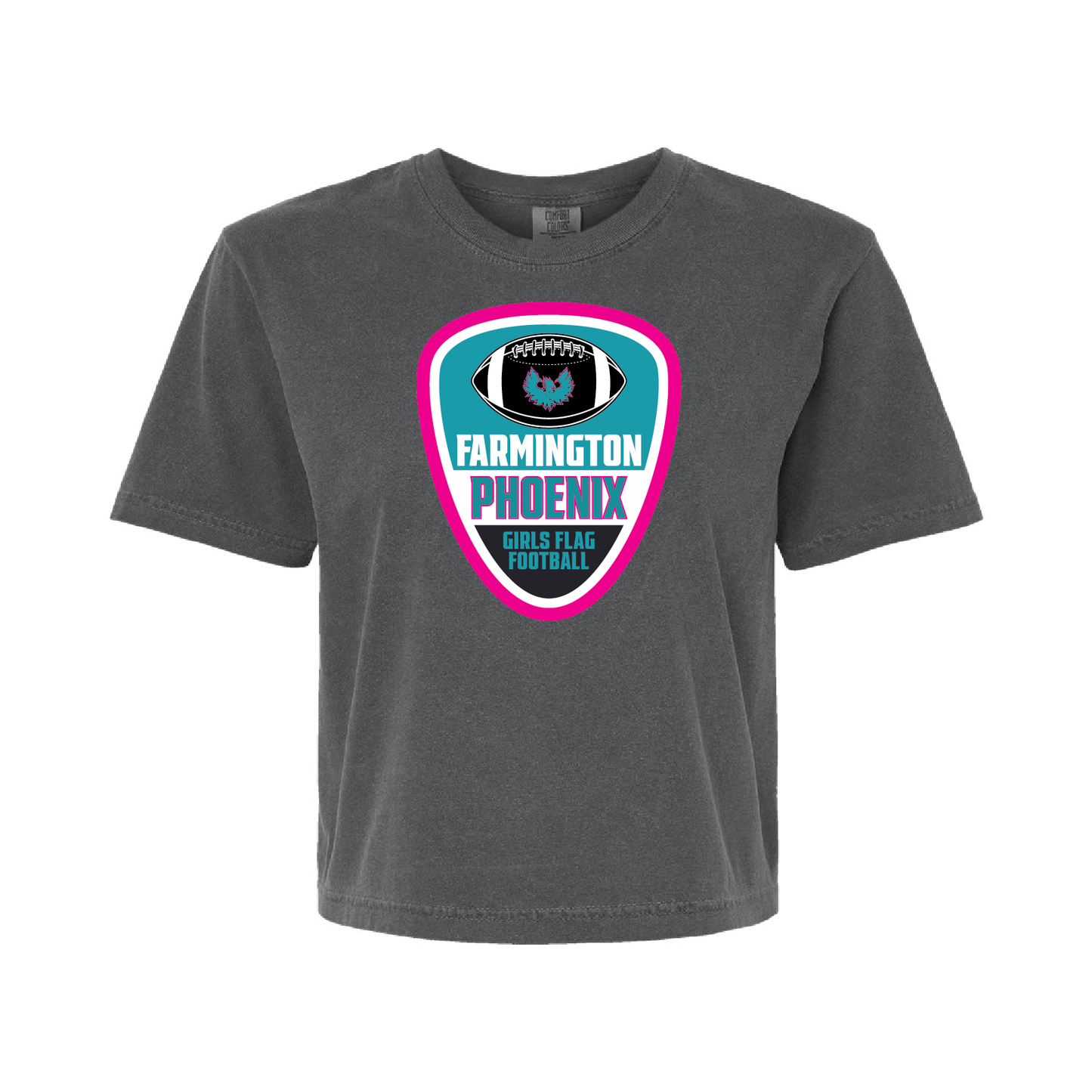 Farmington Phoenix Girls Flag Football  - Mens | Womens Heavy Weight Cotton T-shirt