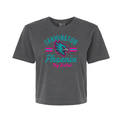 Retro Mascot Farmington Phoenix Flag Football - Mens | Womens Heavy Weight Cotton T-shirt