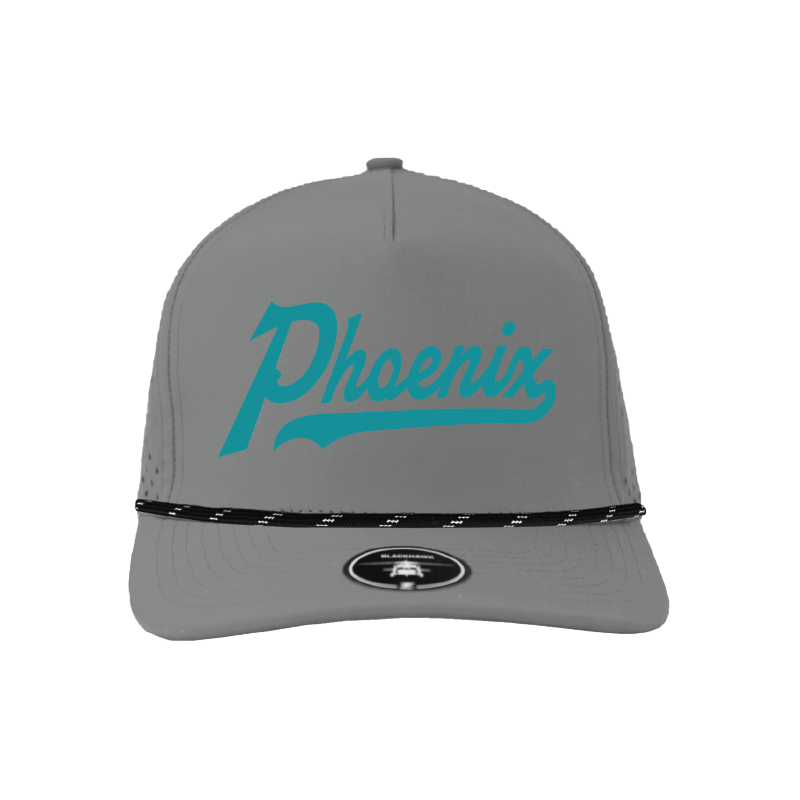 Phoenix Script - 5 Panel Perforated Snapback w/ Rope