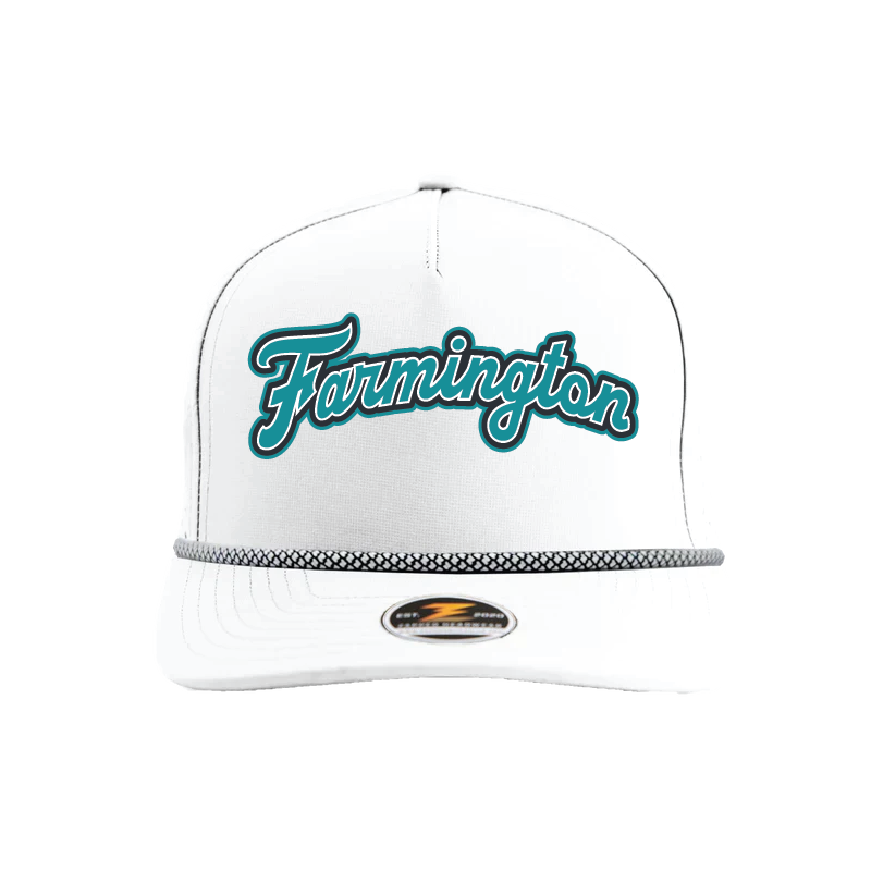 Farmington Script - 5 Panel Perforated Snapback w/ Rope