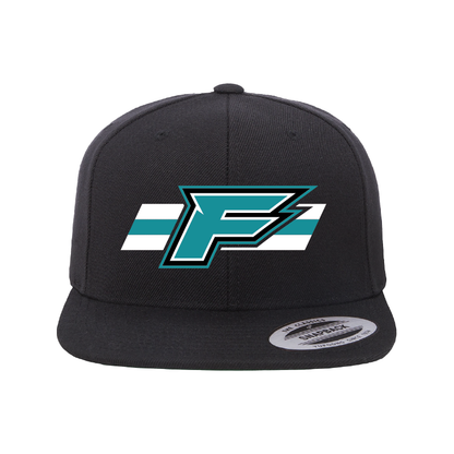 F Logo w/Stripe - Flat Bill Snapback