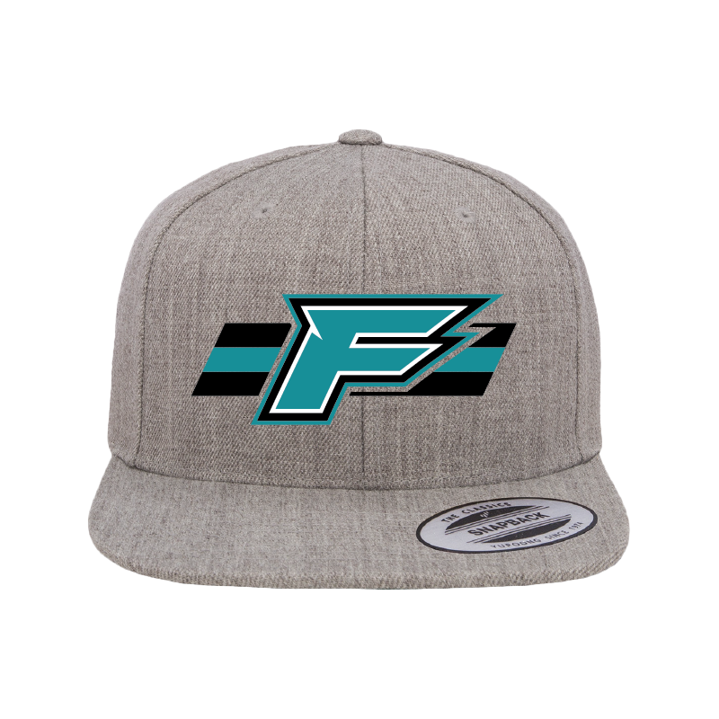 F Logo w/Stripe - Flat Bill Snapback