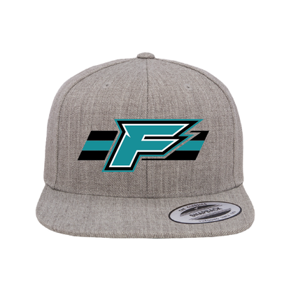 F Logo w/Stripe - Flat Bill Snapback