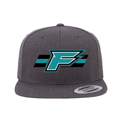 F Logo w/Stripe - Flat Bill Snapback