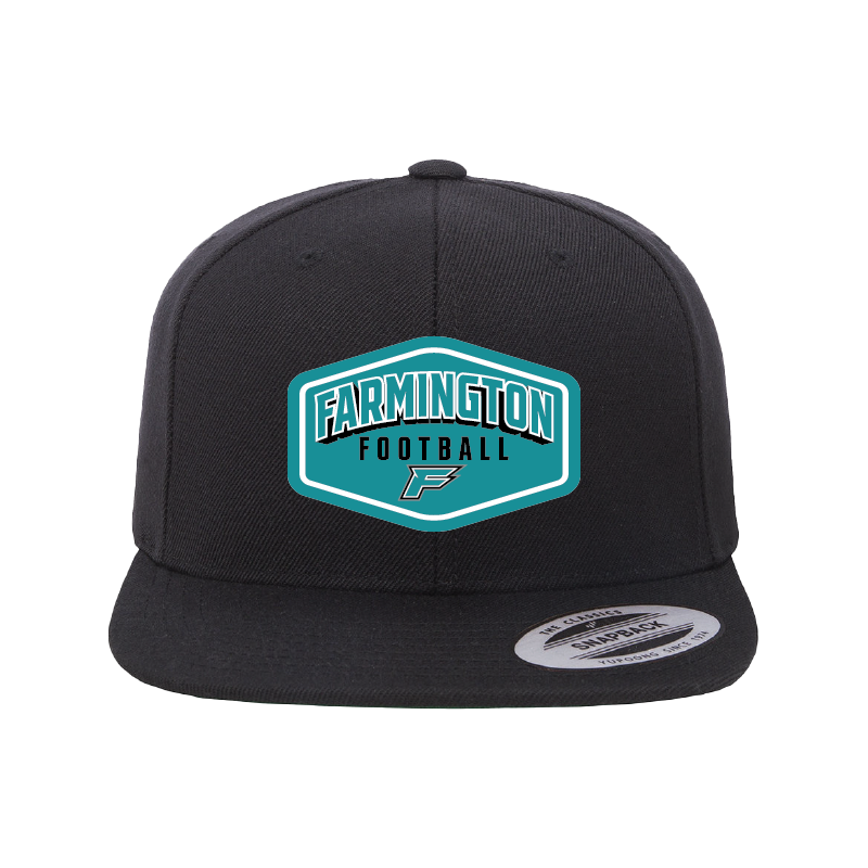 Farmington Football Drop Shadow Patch - Flat Bill Snapback
