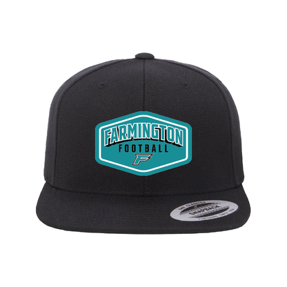 Farmington Football Drop Shadow Patch - Flat Bill Snapback