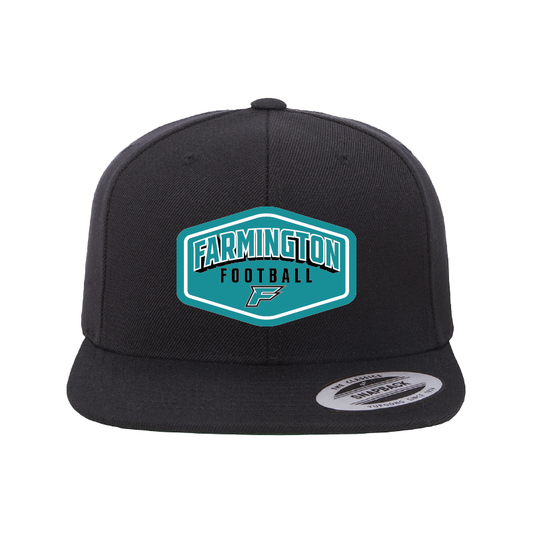 Farmington Football Drop Shadow Patch - Flat Bill Snapback
