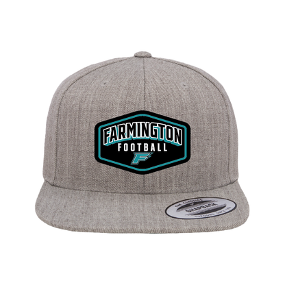 Farmington Football Drop Shadow Patch - Flat Bill Snapback