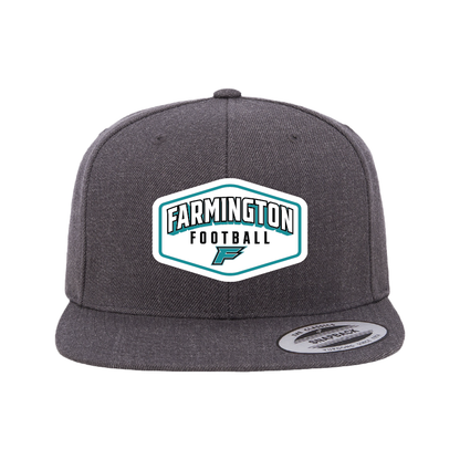 Farmington Football Drop Shadow Patch - Flat Bill Snapback
