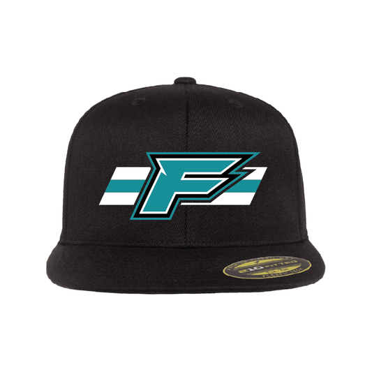 F Logo w/Stripe - Flat Bill Flexfit