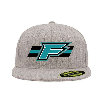 F Logo w/Stripe - Flat Bill Flexfit