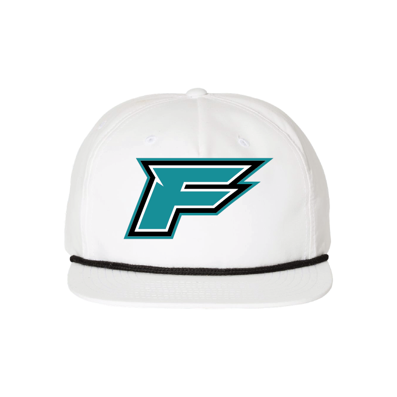 F Logo -  5 Panel High Profile Relaxed Cotton Blend Rope Hat