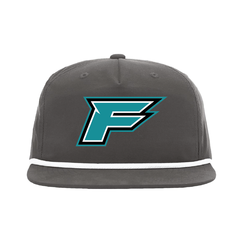 F Logo -  5 Panel High Profile Relaxed Cotton Blend Rope Hat