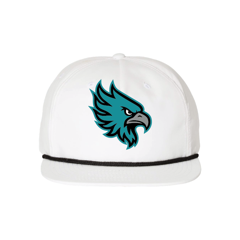 Vintage Phoenix Head -  5 Panel High Profile Relaxed Cotton Blend Rope Hat