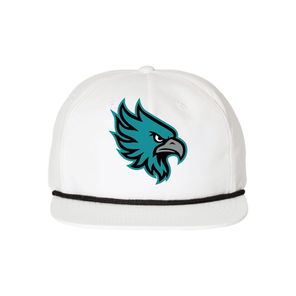 Vintage Phoenix Head -  5 Panel High Profile Relaxed Cotton Blend Rope Hat