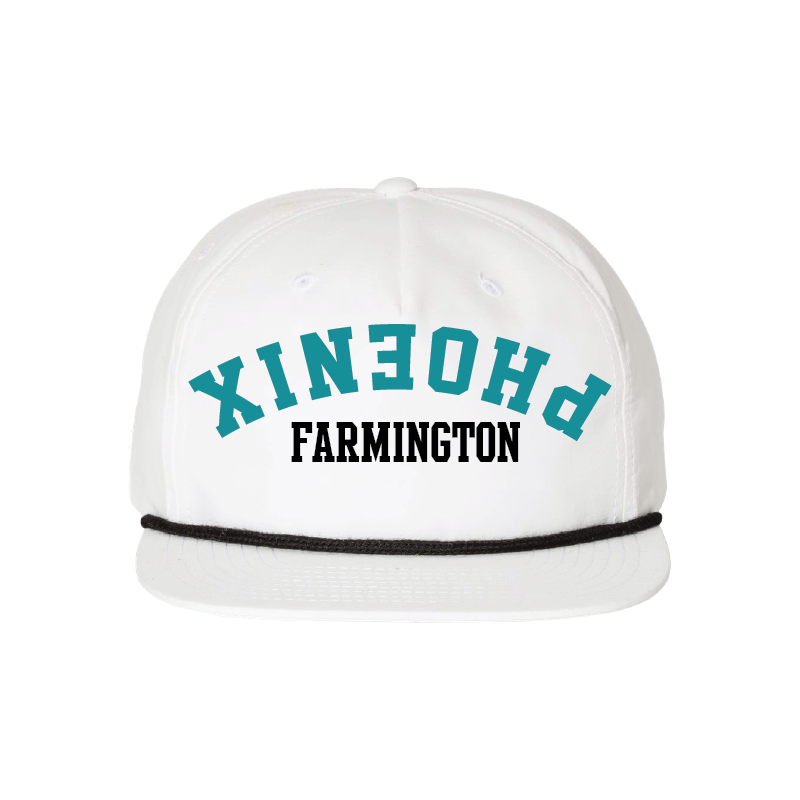 Upside Down Phoenix -  5 Panel High Profile Relaxed Cotton Blend Rope Hat