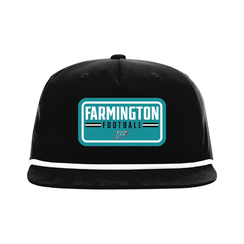 Farmington Football Patch -  5 Panel High Profile Relaxed Cotton Blend Rope Hat