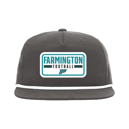 Farmington Football Patch -  5 Panel High Profile Relaxed Cotton Blend Rope Hat