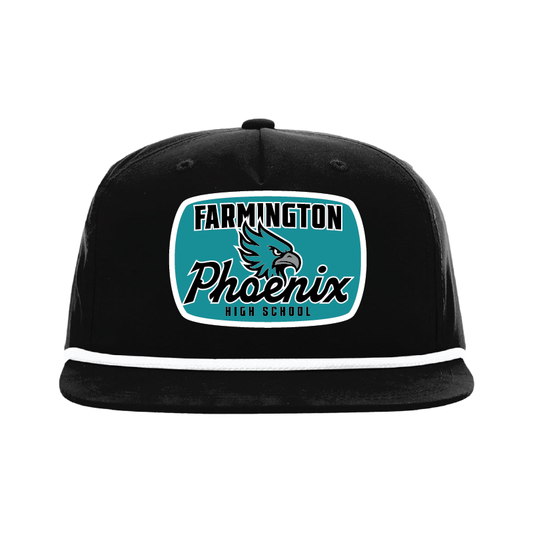 Vintage Farmington Phoenix Football Patch -  5 Panel High Profile Relaxed Cotton Blend Rope Hat