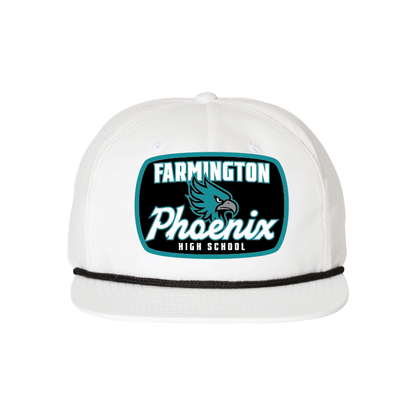 Vintage Farmington Phoenix Football Patch -  5 Panel High Profile Relaxed Cotton Blend Rope Hat