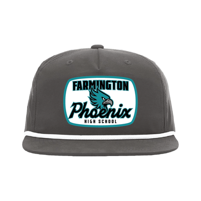 Vintage Farmington Phoenix Football Patch -  5 Panel High Profile Relaxed Cotton Blend Rope Hat