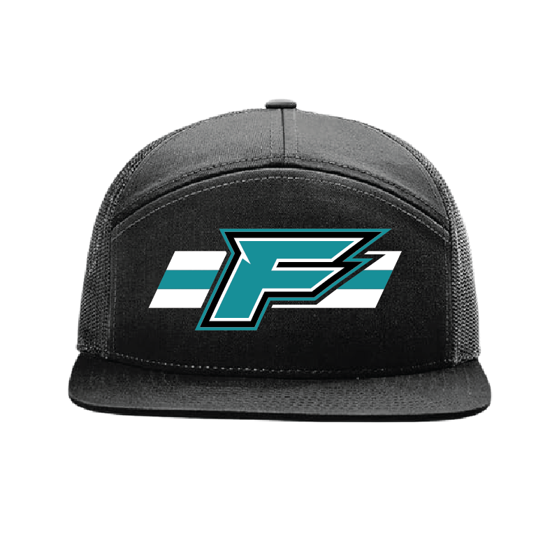 F Logo w/Stripe - 7 Panel Trucker